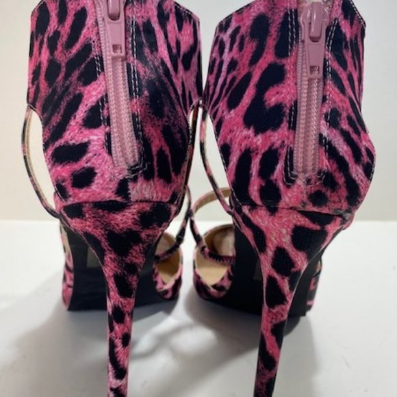 Perlita Pink and Black Leopard Heels - Picture 4 of 7